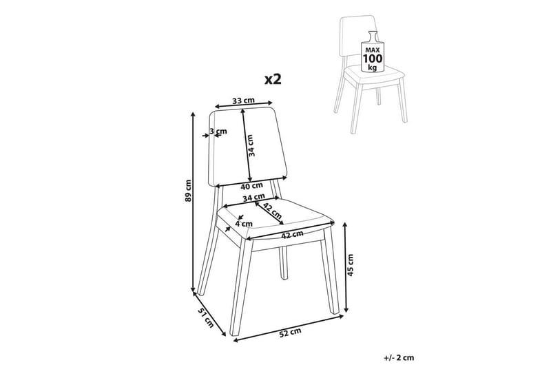 Set med 2 matstolar Merrill - Mörkt trä, grönt - Möbler - Fåtölj & stolar - Matstol & köksstol