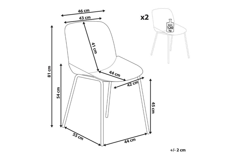 Set med 2 matstolar Milaca - Möbler - Fåtölj & stolar - Matstol & köksstol