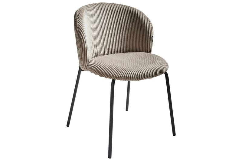 Set med 2 matstolar Miles - Beige, svart - Möbler - Fåtölj & stolar - Matstol & köksstol