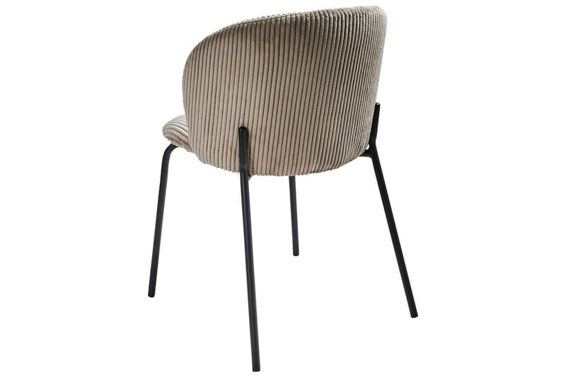 Set med 2 matstolar Miles - Beige, svart - Möbler - Fåtölj & stolar - Matstol & köksstol