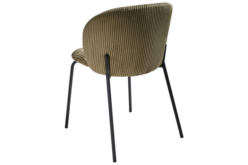 Set med 2 matstolar Miles - Grön, Svart - Möbler - Fåtölj & stolar - Matstol & köksstol