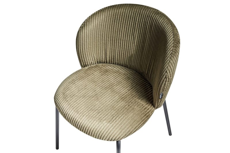 Set med 2 matstolar Miles - Grön, Svart - Möbler - Fåtölj & stolar - Matstol & köksstol