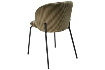 Set med 2 matstolar Miles - Grön, Svart - Möbler - Fåtölj & stolar - Matstol & köksstol