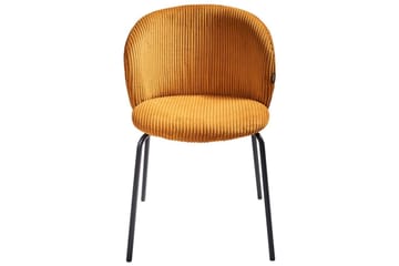 Set med 2 matstolar Miles - Orange, svart - Möbler - Fåtölj & stolar - Matstol & köksstol