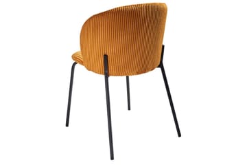 Set med 2 matstolar Miles - Orange, svart - Möbler - Fåtölj & stolar - Matstol & köksstol