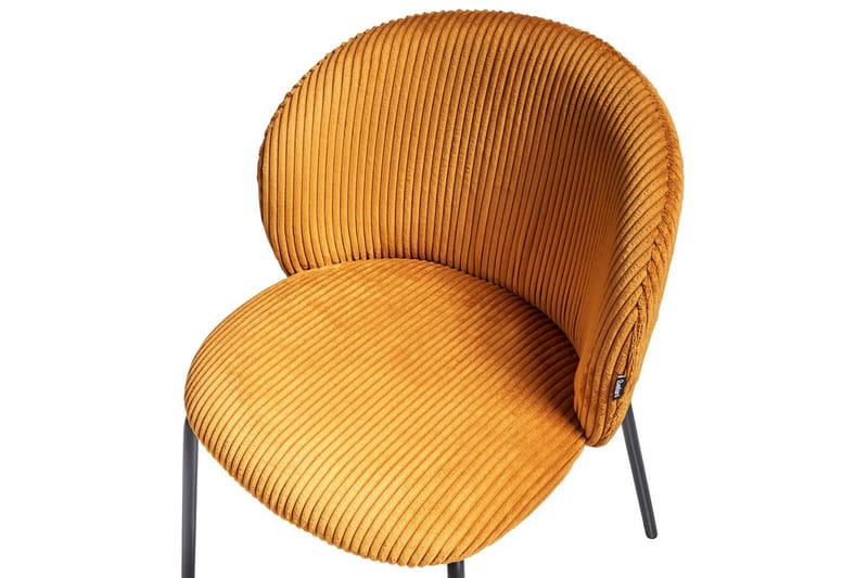 Set med 2 matstolar Miles - Orange, svart - Möbler - Fåtölj & stolar - Matstol & köksstol