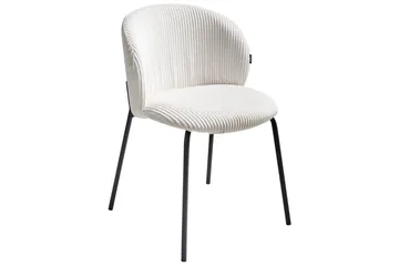 Set med 2 matstolar Miles - Vit, Svart - Möbler - Fåtölj & stolar - Matstol & köksstol