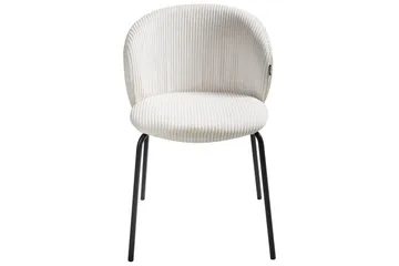 Set med 2 matstolar Miles - Vit, Svart - Möbler - Fåtölj & stolar - Matstol & köksstol