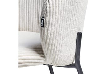 Set med 2 matstolar Miles - Vit, Svart - Möbler - Fåtölj & stolar - Matstol & köksstol