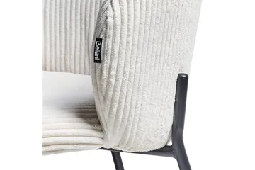 Set med 2 matstolar Miles - Vit, Svart - Möbler - Fåtölj & stolar - Matstol & köksstol