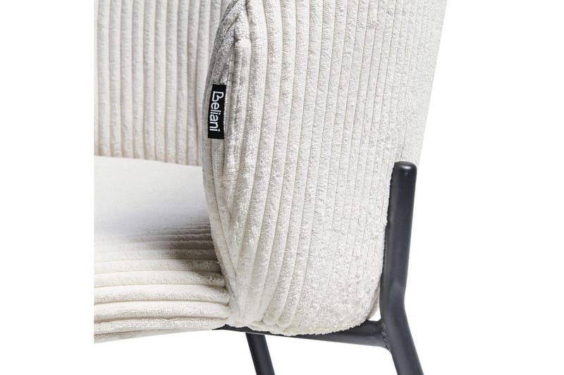 Set med 2 matstolar Miles - Vit, Svart - Möbler - Fåtölj & stolar - Matstol & köksstol