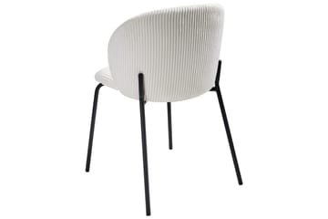 Set med 2 matstolar Miles - Vit, Svart - Möbler - Fåtölj & stolar - Matstol & köksstol