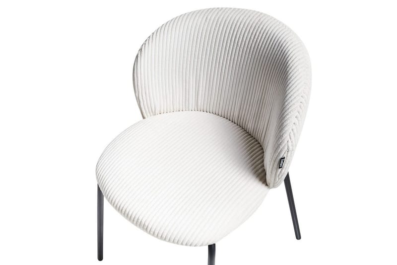 Set med 2 matstolar Miles - Vit, Svart - Möbler - Fåtölj & stolar - Matstol & köksstol