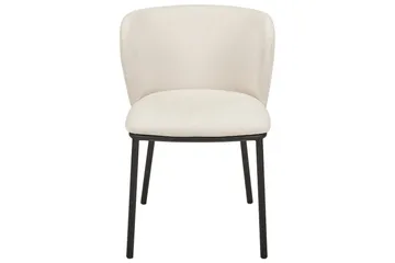 Set med 2 matstolar Mina - Beige, svart/Polyester - Möbler - Fåtölj & stolar - Matstol & köksstol