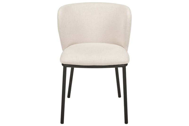 Set med 2 matstolar Mina - Beige, svart/Polyester - Möbler - Fåtölj & stolar - Matstol & köksstol