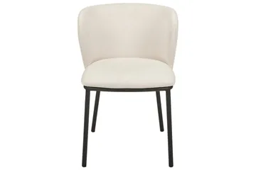 Set med 2 matstolar Mina - Beige, svart/Polyester - Möbler - Fåtölj & stolar - Matstol & köksstol