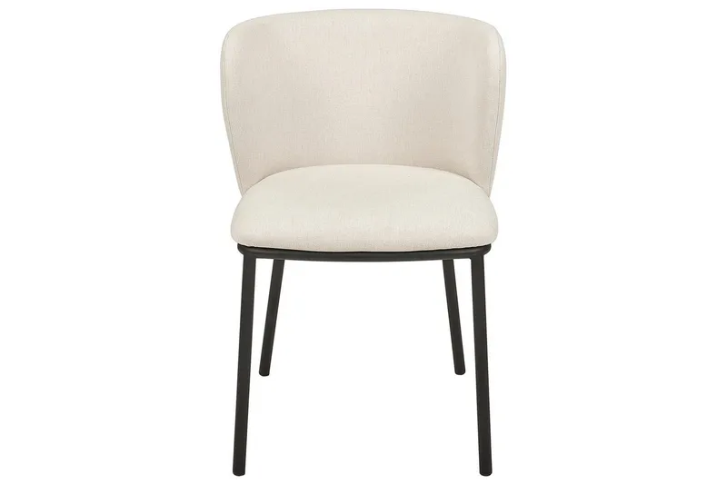 Set med 2 matstolar Mina - Beige, svart/Polyester - Möbler - Fåtölj & stolar - Matstol & köksstol