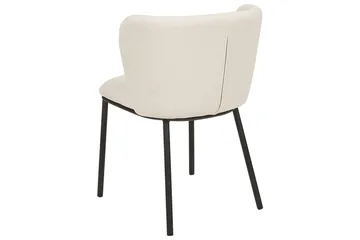 Set med 2 matstolar Mina - Beige, svart/Polyester - Möbler - Fåtölj & stolar - Matstol & köksstol