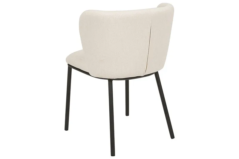 Set med 2 matstolar Mina - Beige, svart/Polyester - Möbler - Fåtölj & stolar - Matstol & köksstol
