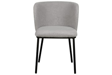 Set med 2 matstolar Mina - Grå, svart/Bouclé - Möbler - Fåtölj & stolar - Matstol & köksstol