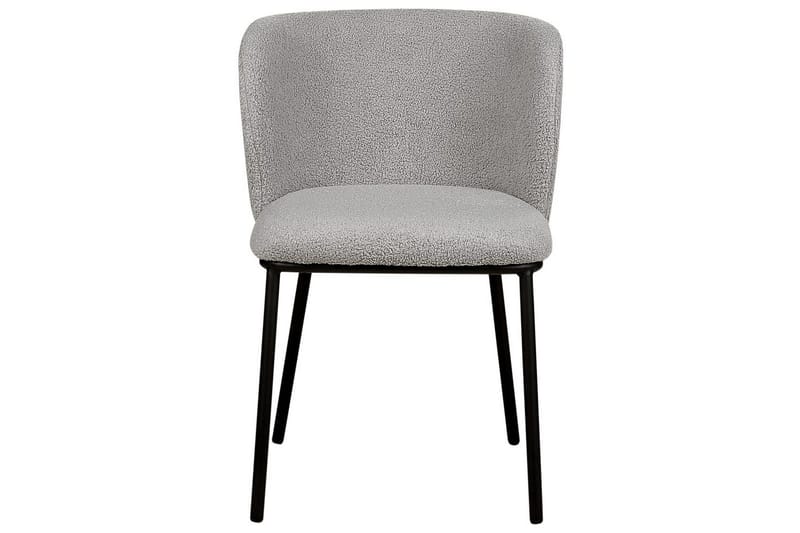 Set med 2 matstolar Mina - Grå, svart/Bouclé - Möbler - Fåtölj & stolar - Matstol & köksstol