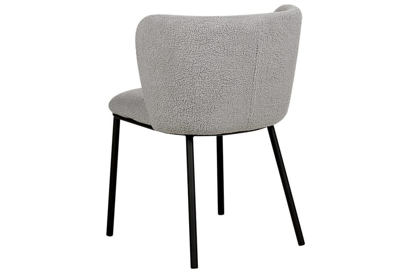 Set med 2 matstolar Mina - Grå, svart/Bouclé - Möbler - Fåtölj & stolar - Matstol & köksstol