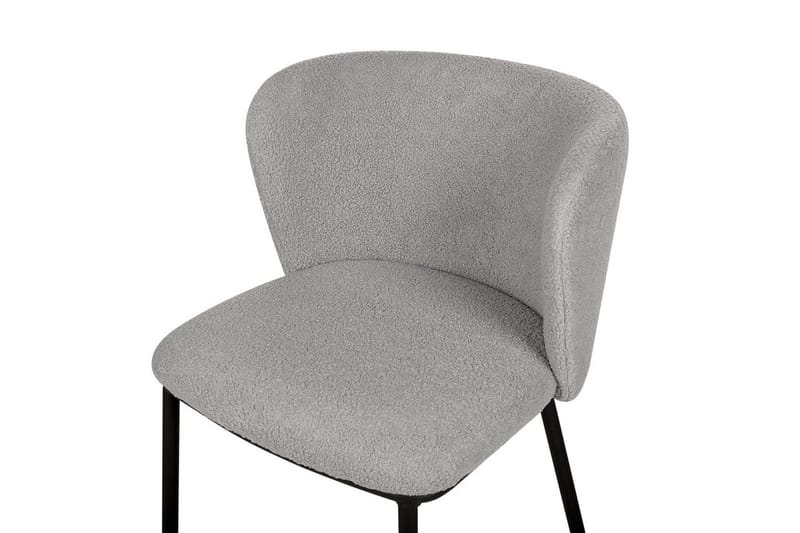 Set med 2 matstolar Mina - Grå, svart/Bouclé - Möbler - Fåtölj & stolar - Matstol & köksstol