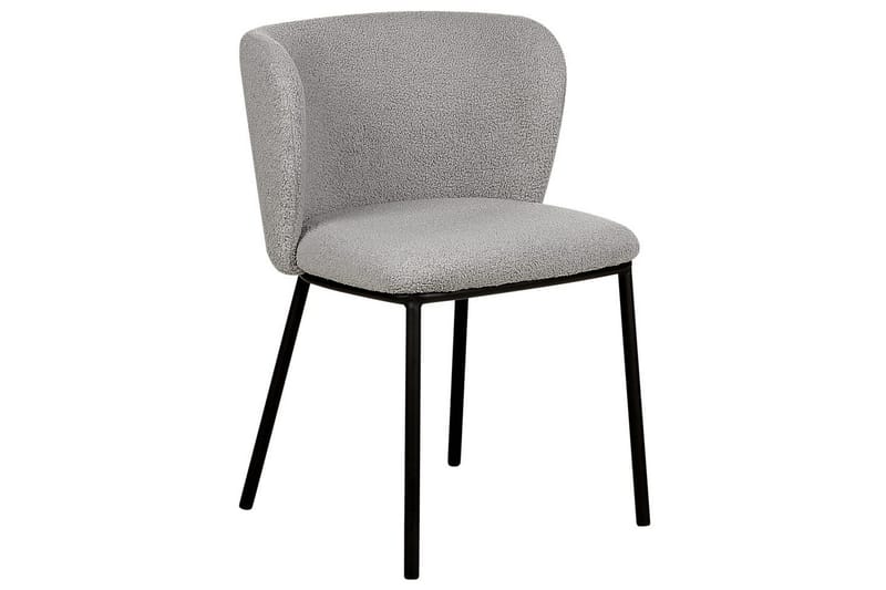 Set med 2 matstolar Mina - Grå, svart/Bouclé - Möbler - Fåtölj & stolar - Matstol & köksstol