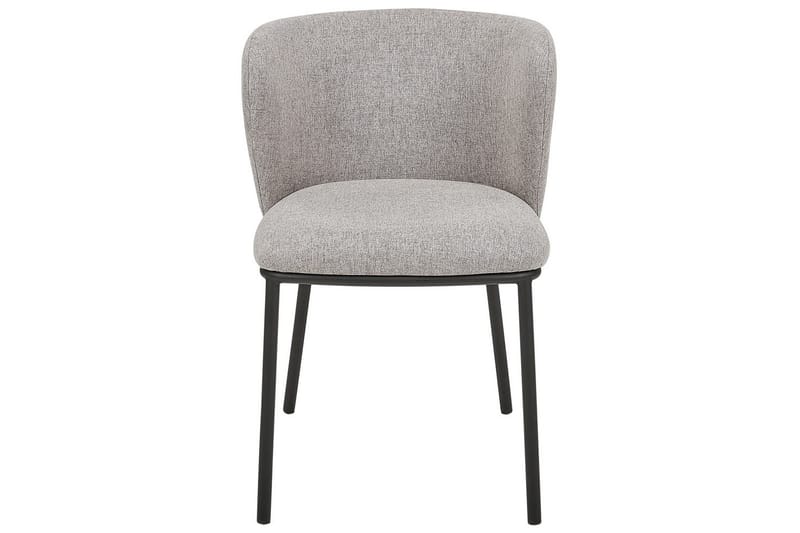 Set med 2 matstolar Mina - Grå, svart/Polyester - Möbler - Fåtölj & stolar - Matstol & köksstol