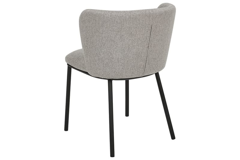 Set med 2 matstolar Mina - Grå, svart/Polyester - Möbler - Fåtölj & stolar - Matstol & köksstol