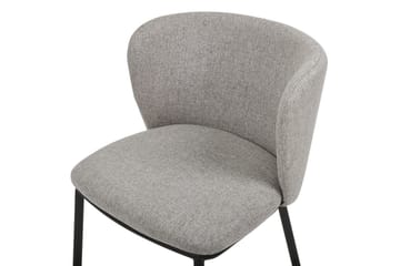 Set med 2 matstolar Mina - Grå, svart/Polyester - Möbler - Fåtölj & stolar - Matstol & köksstol