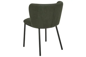 Set med 2 matstolar Mina - Grön, Svart/Polyester - Möbler - Fåtölj & stolar - Matstol & köksstol