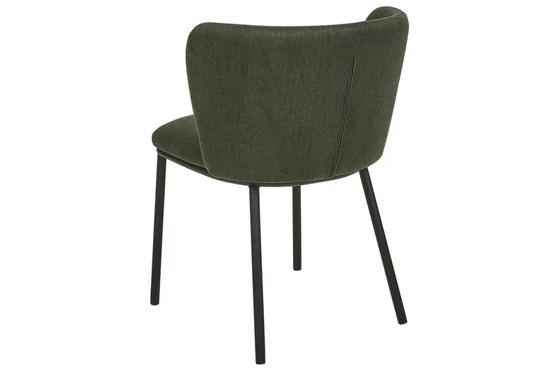 Set med 2 matstolar Mina - Grön, Svart/Polyester - Möbler - Fåtölj & stolar - Matstol & köksstol