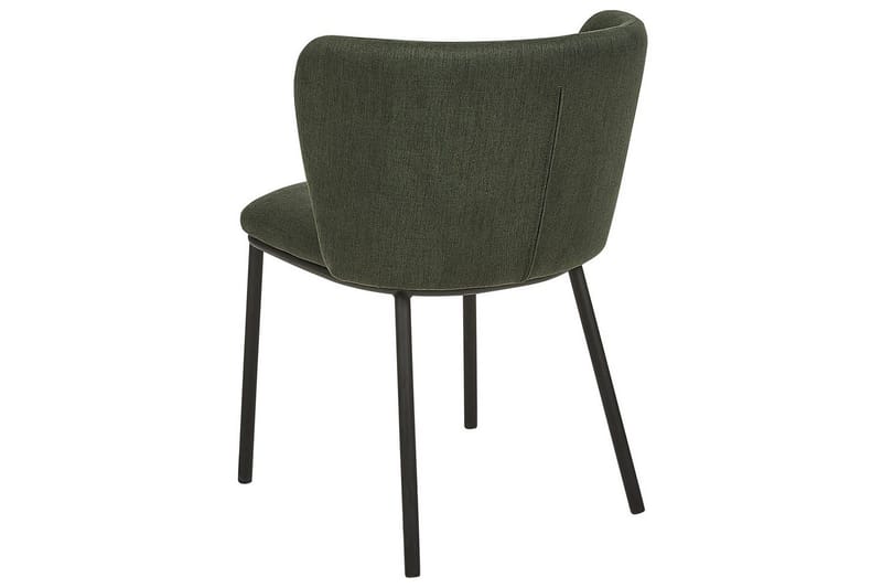 Set med 2 matstolar Mina - Grön, Svart/Polyester - Möbler - Fåtölj & stolar - Matstol & köksstol