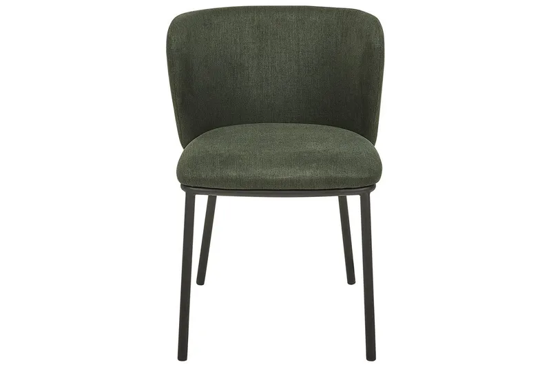 Set med 2 matstolar Mina - Grön, Svart/Polyester - Möbler - Fåtölj & stolar - Matstol & köksstol