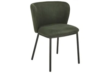 Set med 2 matstolar Mina - Grön, Svart/Polyester - Möbler - Fåtölj & stolar - Matstol & köksstol