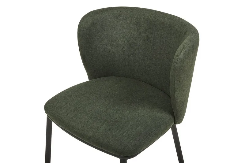 Set med 2 matstolar Mina - Grön, Svart/Polyester - Möbler - Fåtölj & stolar - Matstol & köksstol