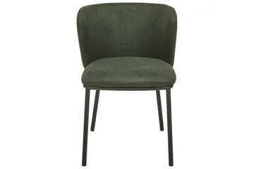 Set med 2 matstolar Mina - Grön, Svart/Polyester - Möbler - Fåtölj & stolar - Matstol & köksstol