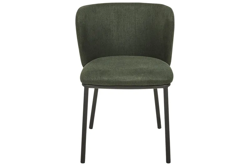 Set med 2 matstolar Mina - Grön, Svart/Polyester - Möbler - Fåtölj & stolar - Matstol & köksstol