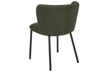 Set med 2 matstolar Mina - Grön, Svart/Polyester - Möbler - Fåtölj & stolar - Matstol & köksstol