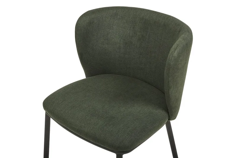 Set med 2 matstolar Mina - Grön, Svart/Polyester - Möbler - Fåtölj & stolar - Matstol & köksstol