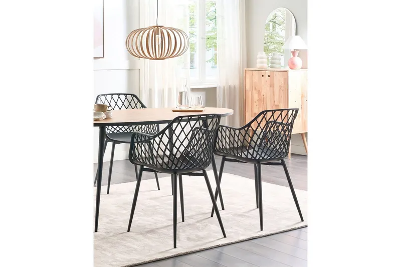 Set med 2 matstolar Nashua ll - Svart - Möbler - Fåtölj & stolar - Matstol & köksstol