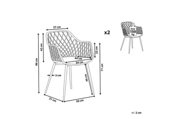 Set med 2 matstolar Nashua ll - Svart - Möbler - Fåtölj & stolar - Matstol & köksstol