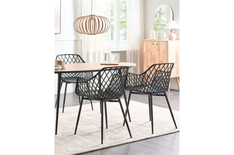 Set med 2 matstolar Nashua ll - Svart - Möbler - Fåtölj & stolar - Matstol & köksstol