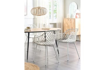 Set med 2 matstolar Nashua ll - Vit - Möbler - Fåtölj & stolar - Matstol & köksstol