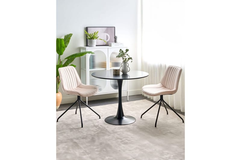 Set med 2 matstolar Navasota - Beige - Möbler - Fåtölj & stolar - Matstol & köksstol