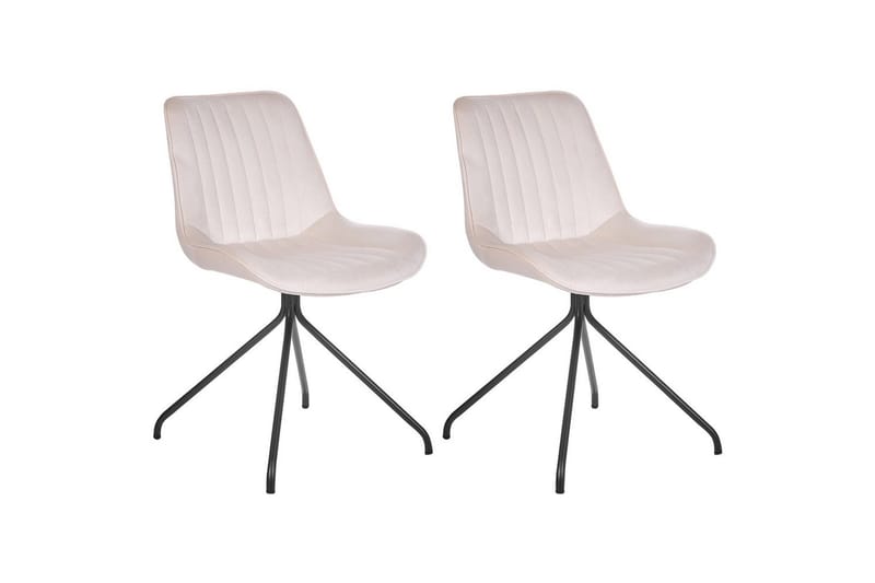 Set med 2 matstolar Navasota - Beige - Möbler - Fåtölj & stolar - Matstol & köksstol