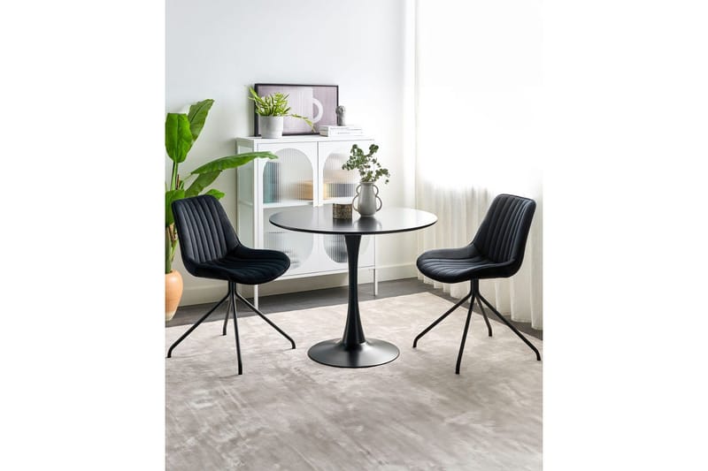 Set med 2 matstolar Navasota - Svart - Möbler - Fåtölj & stolar - Matstol & köksstol
