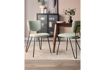 Set med 2 matstolar Nelko - Grön, Svart - Möbler - Fåtölj & stolar - Matstol & köksstol