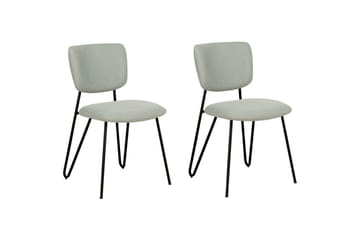 Set med 2 matstolar Nelko - Grön, Svart - Möbler - Fåtölj & stolar - Matstol & köksstol